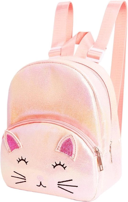 Borsa da viaggio per bambini con disegno gatto - Mini borsa con disegno gatto - Rosso M - Borsa divertente e giocosa