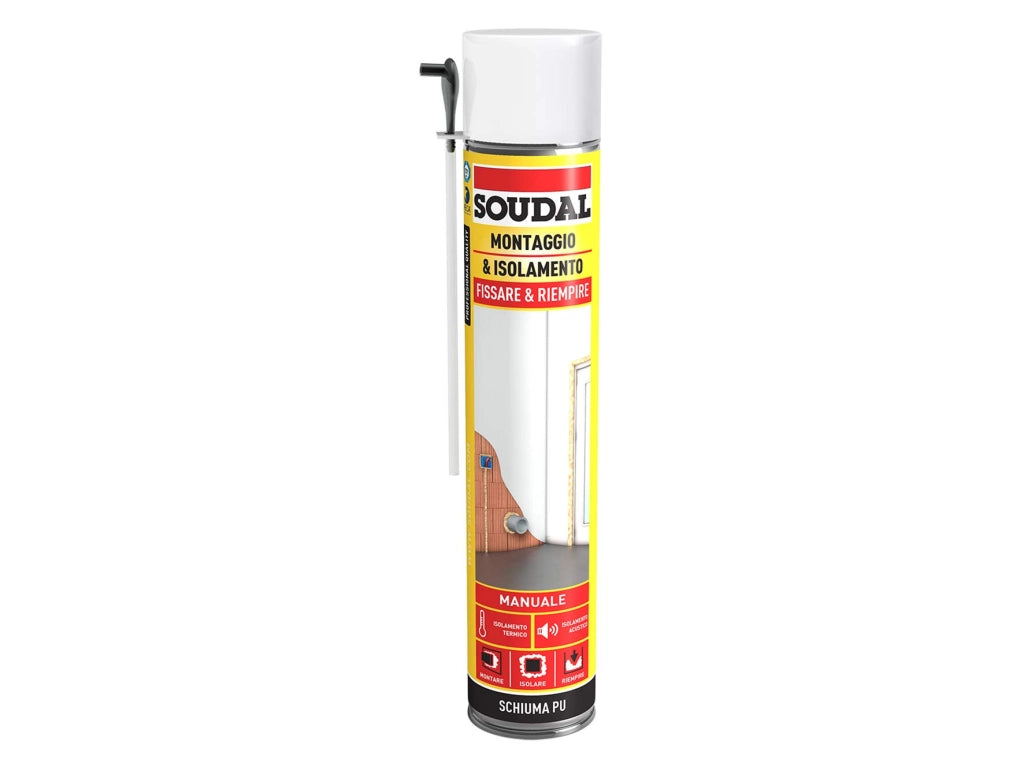 SCHIUMA POLIURETANICA UNIVERSALE SOUDAL 750 ml - Pistola - SOUDAL