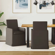 Sedie da pranzo 2 pcs Grigio scuro 57 x 67 x 95 cm Tela 42017902