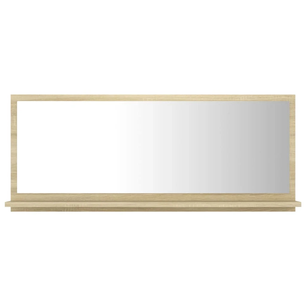 Specchio da bagno in rovere Sonoma 90x10,5x37 cm in truciolare 02_0006926