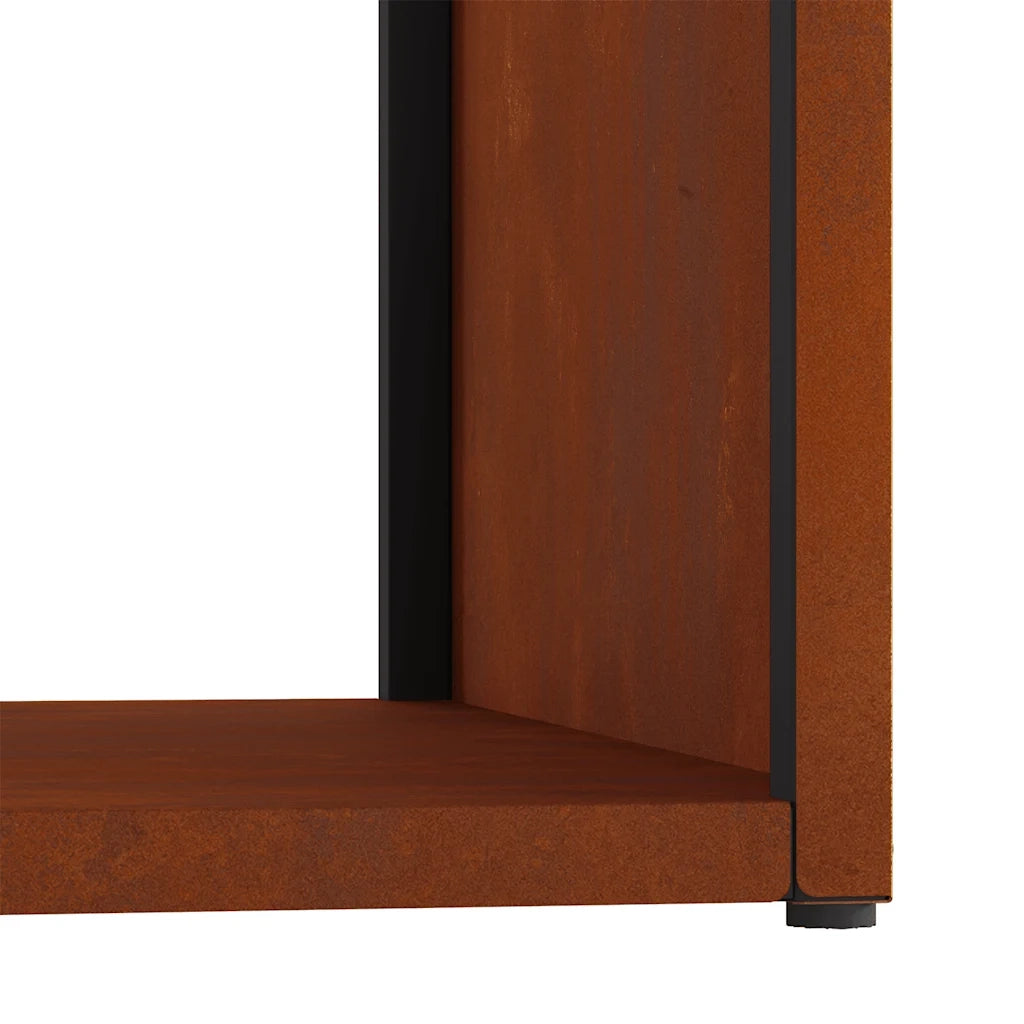 Rastrelliera per Legna da Ardere 40x40x40 cm in Acciaio Corten CFW5627659