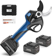 40 mm accu-scepo con cavo di estensione, 2 x 4 Ah batterie - cesoio elettrico professionale per viti e arbusti, 12 ore di autonomia