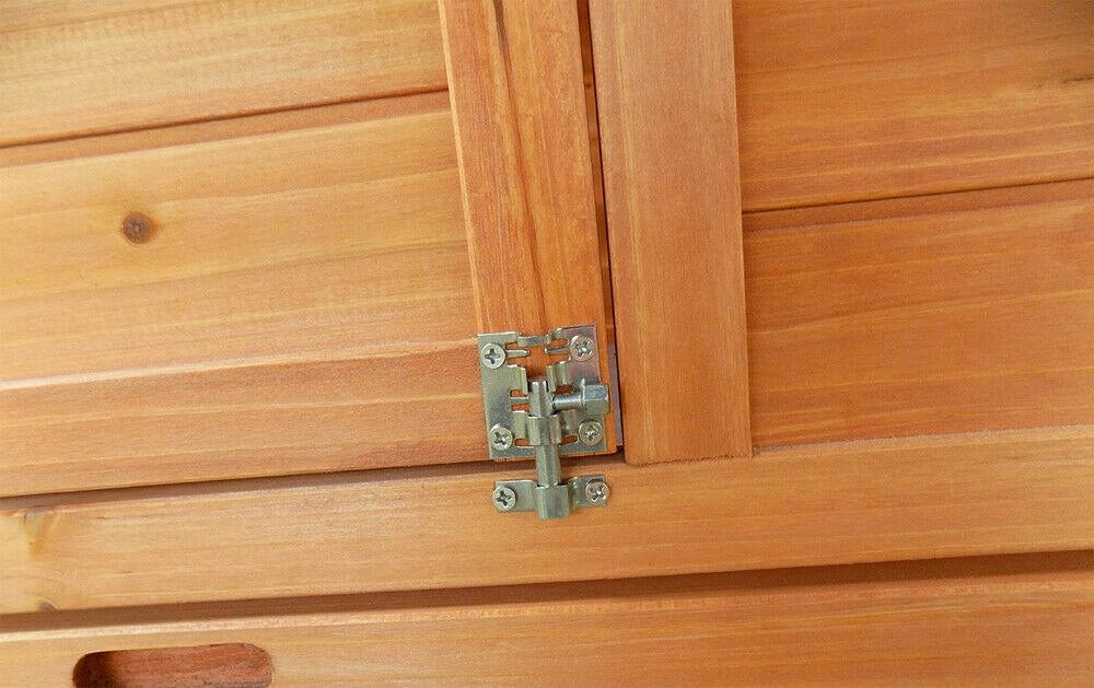 Conigliera pollaio casa per conigli o altro recinto per piccoli animali 165 cm legno marrone 16_0000584