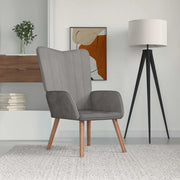 Divano Sedia-Poltrona Relax Grigio Chiaro in Velluto 496047
