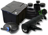 Set laghetti filtro 12000l chiarificatore 72W pompa 40W tubo 25m skimmer