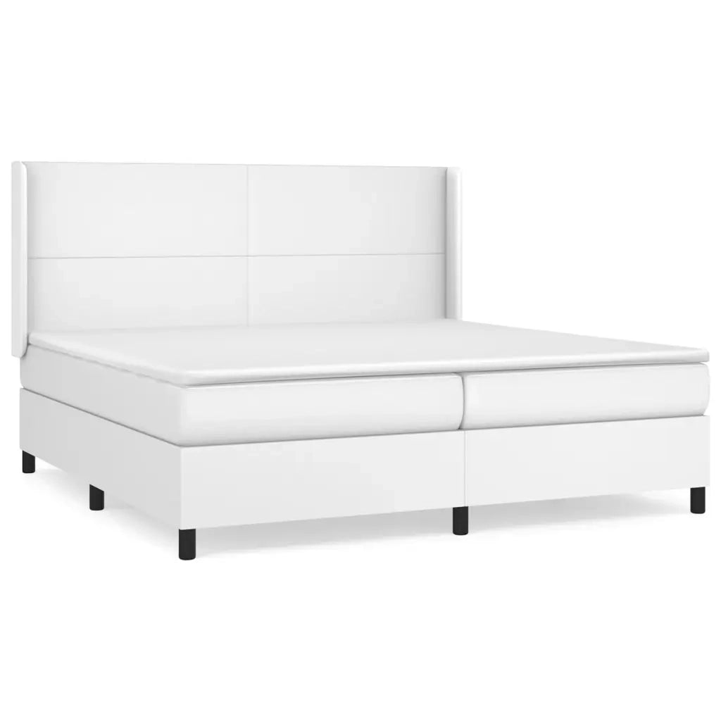 Giroletto a Molle con Materasso Bianco 200x200cm in Similpelle cod mxl 60319