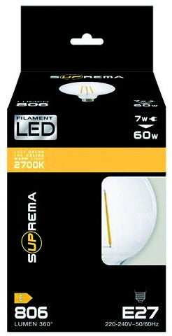 Suprema LAMPADA A FILAMENTO LED GLOBO E27 Luce calda 18 W - 2452 lumen 6.00 pz