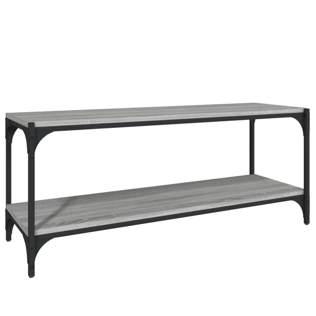 Mobile TV multimediale mensola TV credenza TV sala da pranzo soggiorno camera da letto Sonoma 100 x 33 x 41 cm legno ingegnerizzato e acciaio grigio 02_0028321