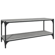 Mobile TV multimediale mensola TV credenza TV sala da pranzo soggiorno camera da letto Sonoma 100 x 33 x 41 cm legno ingegnerizzato e acciaio grigio 02_0028321