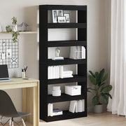 Armadio per Libri con lo scaffale Rovere Nero 80 x 30 x 198 cm 3333923