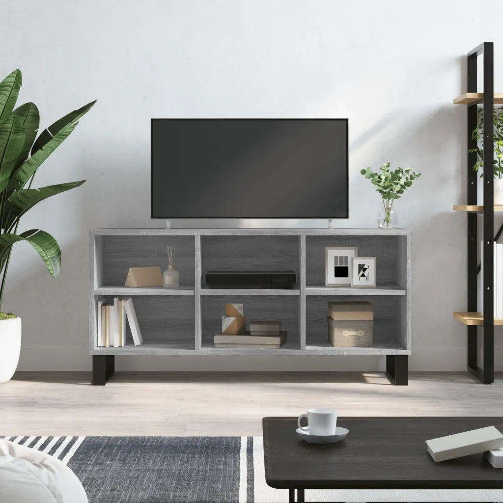 Mobile TV Grigio Sonoma 103,5x30x50 cm in Legno Multistrato 827002