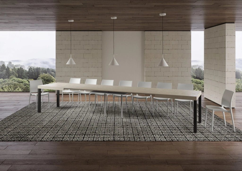 Tavolo allungabile 90x180/440 cm Every cashmere gambe antracite