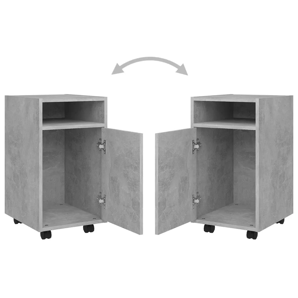 Credenza con Ruote-Buffet-Armadio da cucina Grigio Cemento 33x38x60 cm Legno Multistrato