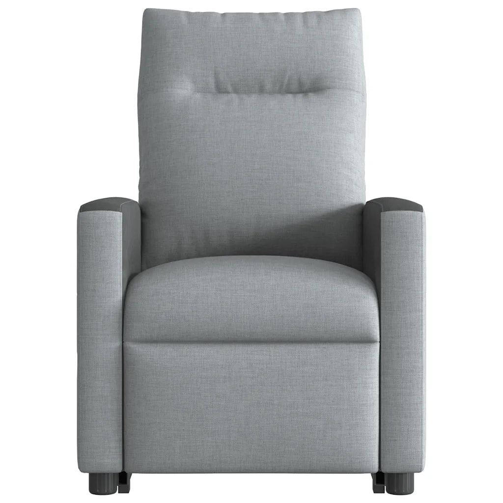 Divano Sedia-Poltrona Reclinante Alzapersona Elettrica Grigio Chiaro Tessuto 908196