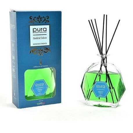 DIFFUSORE BACCHETTI MUSCHIO 700ML GOLD
