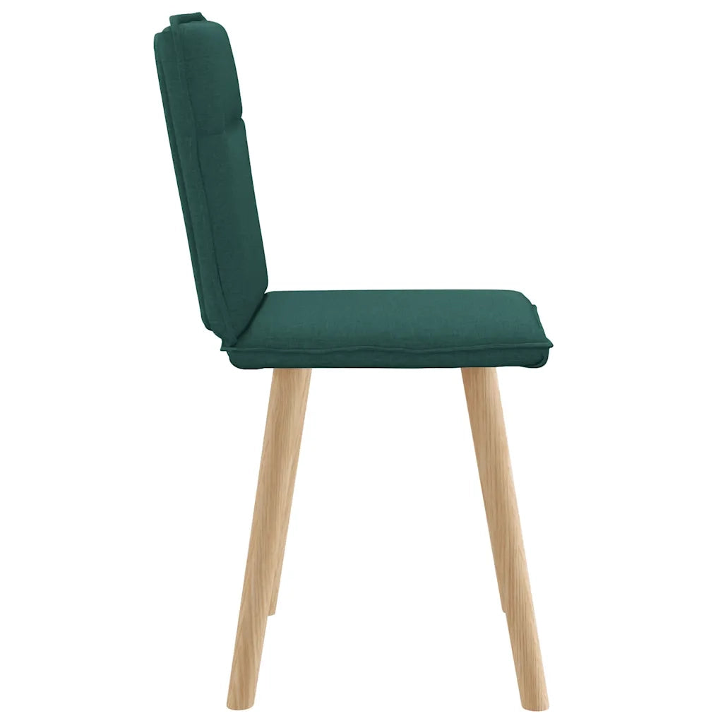 Sedie da Pranzo 2 pz Verde Scuro in Tessuto 4101225