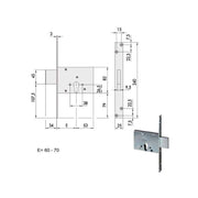 Serratura Infilare Ferro 56013-70-0 Cisa