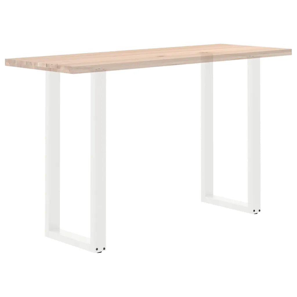 vidaXL Gambe per tavolo da bar a forma di U 2 pz bianche 40x(100-101) cm in acciaio