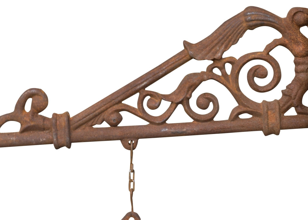 Biscottini Insegna a parete in fusione di ghisa finitura ruggine naturale L70xPR12xH85 cm