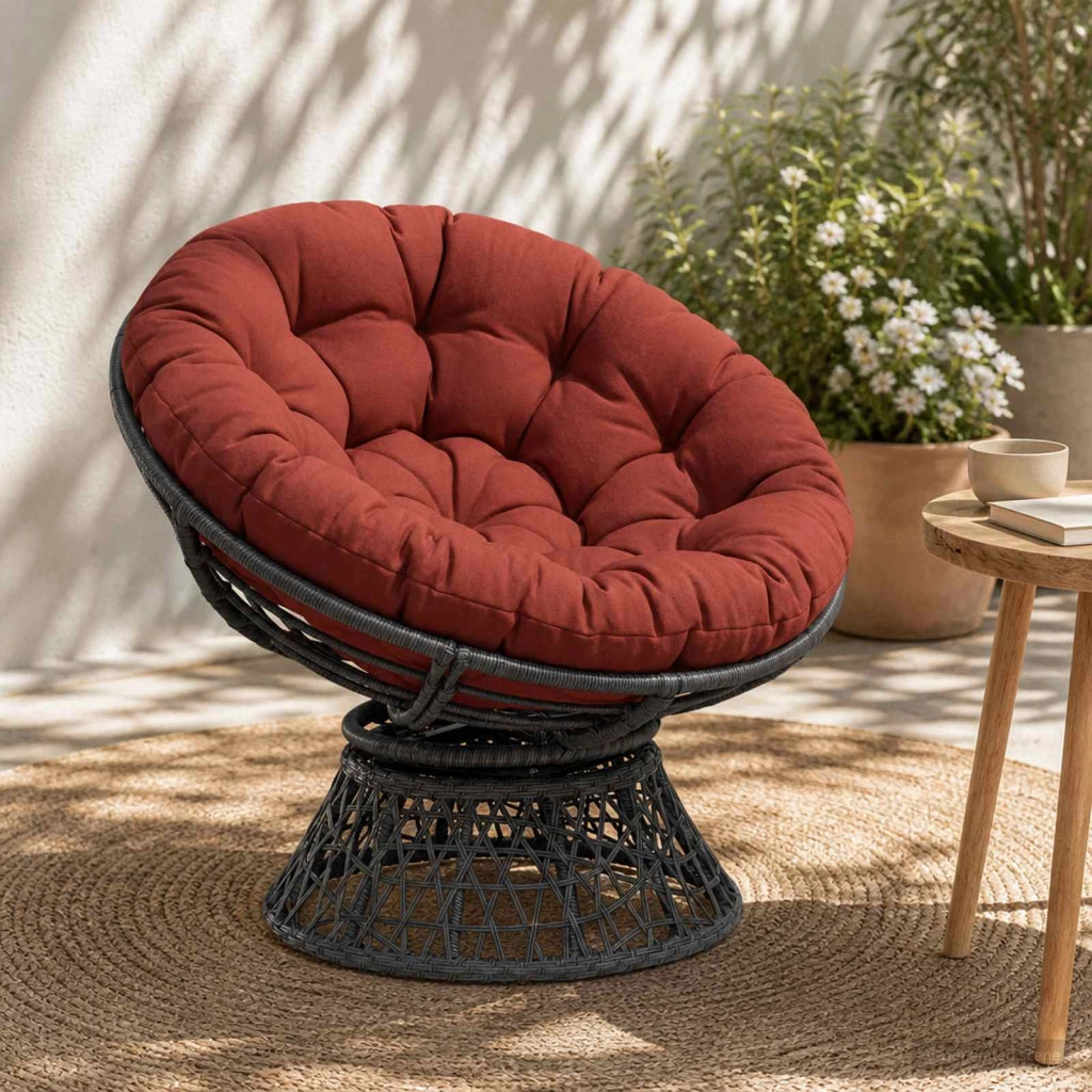 Cuscino per Sedia Papasan VIANEN 100% Poliestere Rosso 953982
