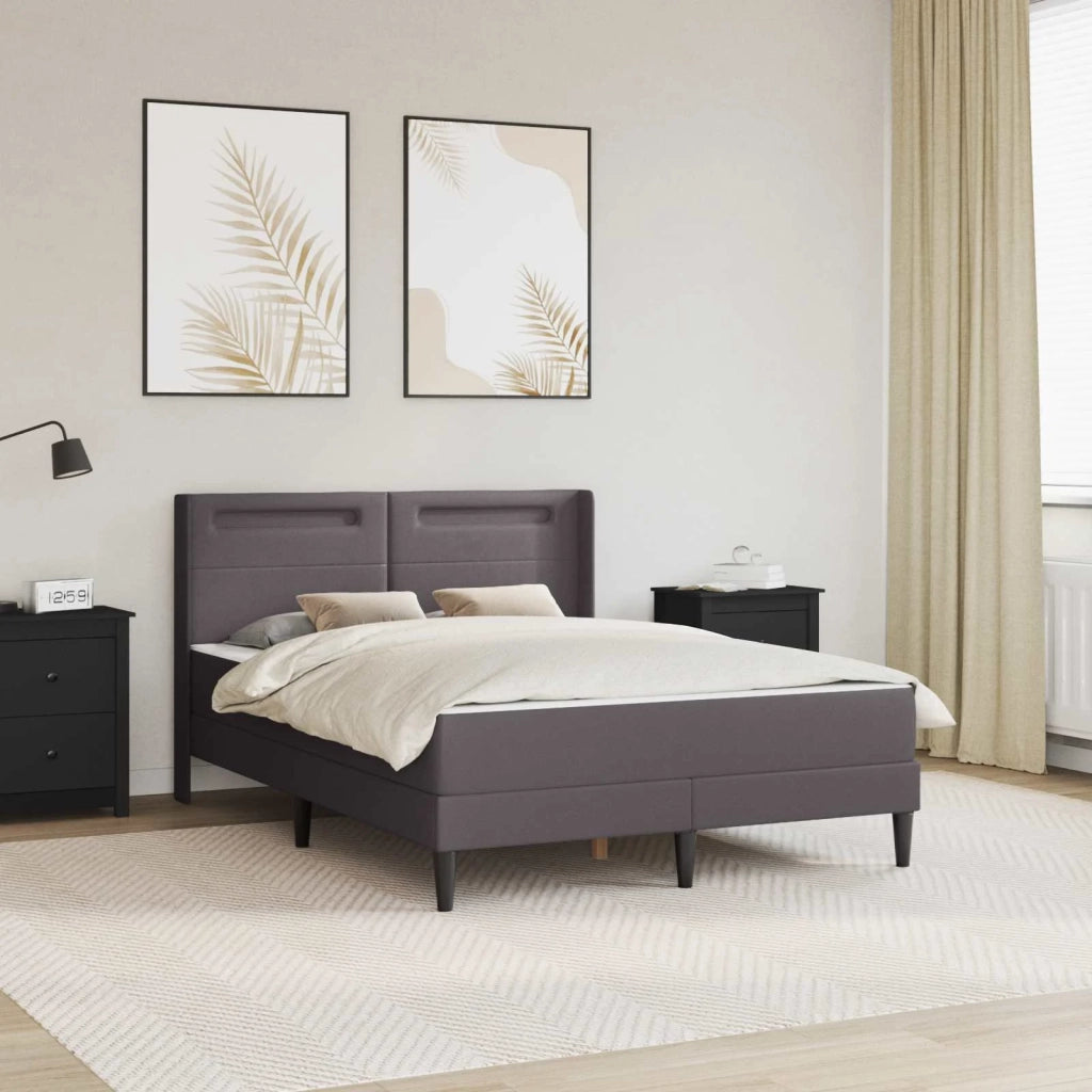 Struttura letto con materasso Grigio 160 x 200 cm Similpelle 3414915