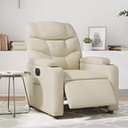 Divano Sedia-Poltrona Reclinabile Elettrica Crema in Similpelle 866153
