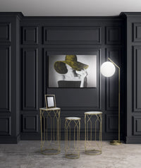 Porta Telefono Tunisi Tris Ø32x71-28x65-23x61 cm in Ferro e Vetro Oro