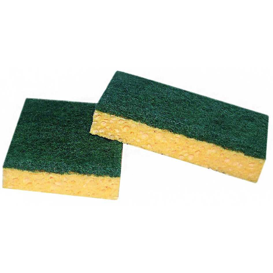 SET 2 SPUGNE 11X7XH2CM CELLULOSA CON ABRASIVO