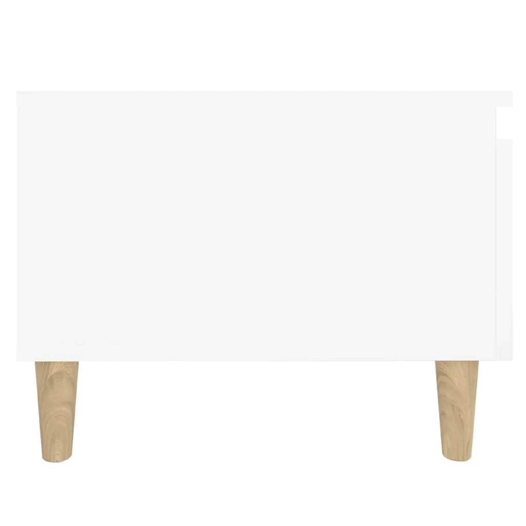 Tavolini Bianchi 2 pz | Tavolo laterale 50x46x35 cm in Legno Multistrato