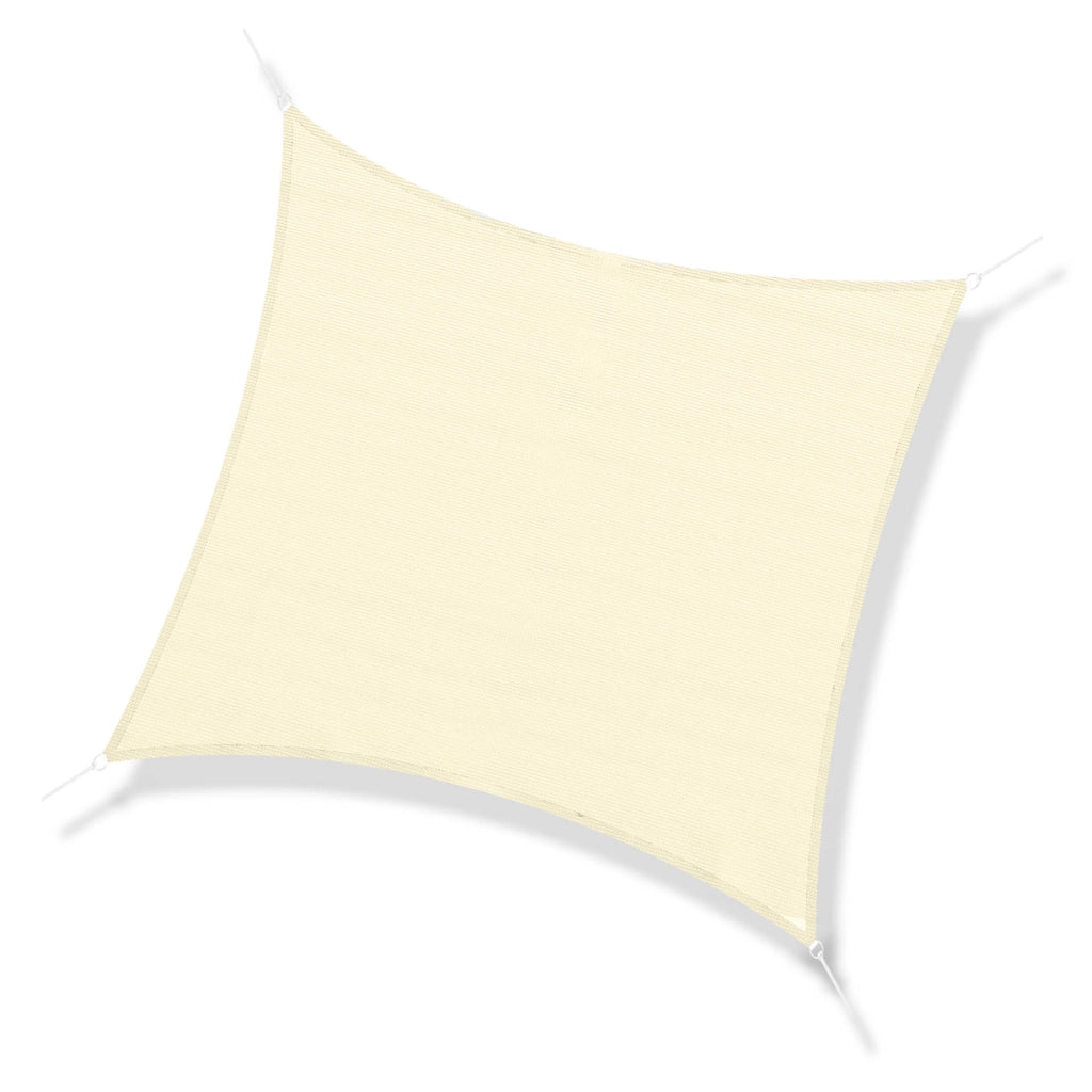 Tenda da Sole Rettangolare 3x3m Polietilene Alta Densit¨¤ ¨C zephmum ¨C Crema con Sacchetto