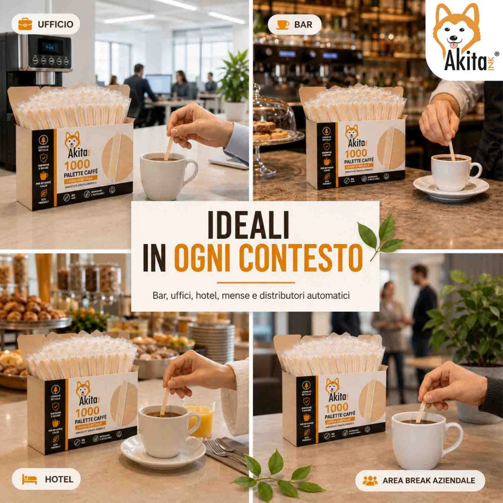 Akitaink 300 Palette Caffe Legno Monouso