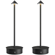 Lampada da Tavolo LED Ricaricabile ¨C zephmum ¨C Nero ?10x30 cm