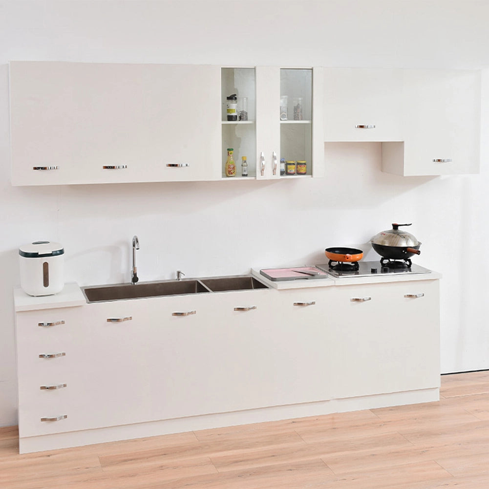 Pensile da Cucina Armadio Sospeso da Parete Design Minimal Colore Bianco