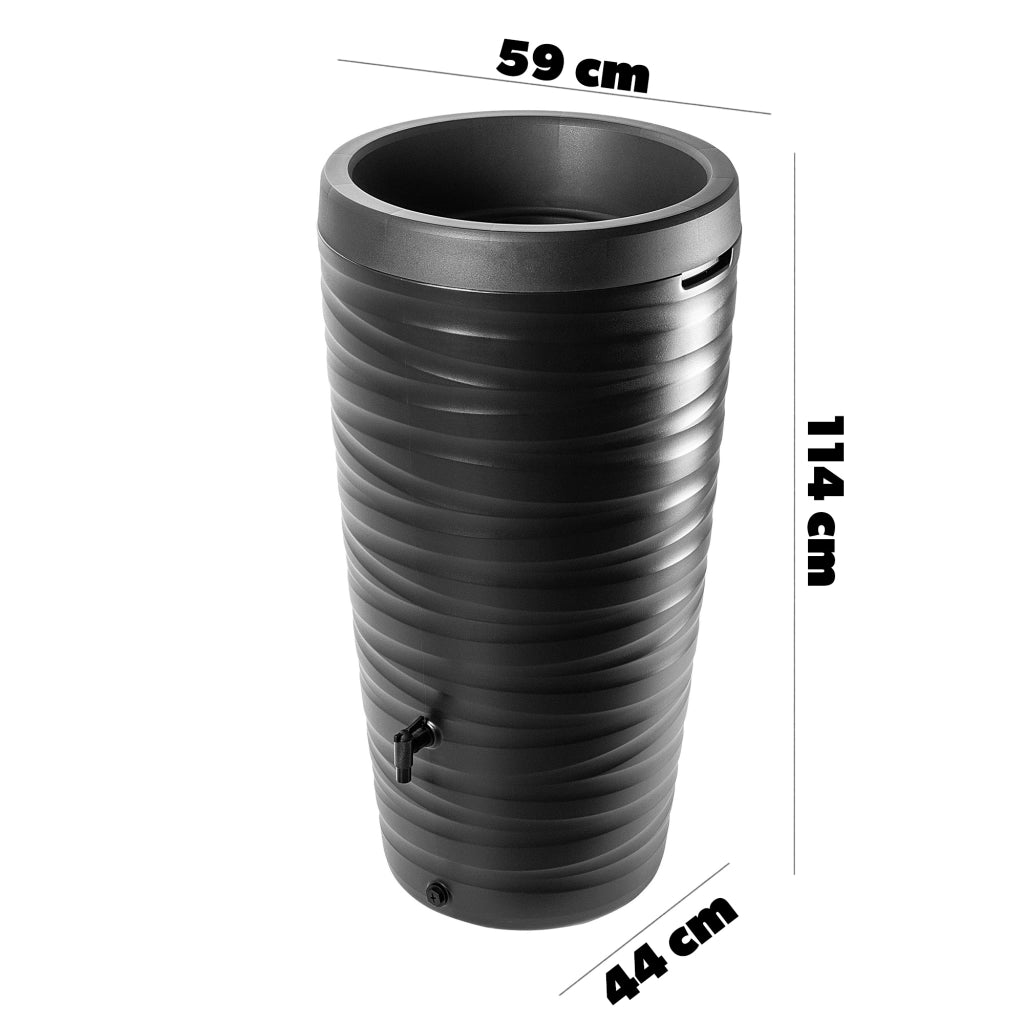 Serbatoio per acqua piovana KADAX da 240 litri, contenitore per acqua con rubinetto e grande recipiente.