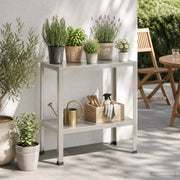 Tavolo da rinvaso 100 x 40 x 80 cm Acciaio Inox Argento 8014859