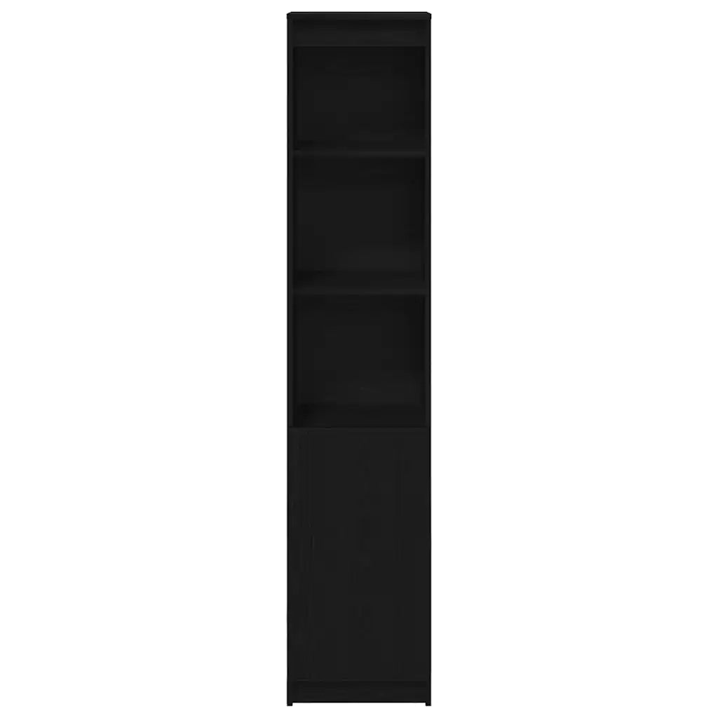 Credenza Rovere Nero 37,5x35x180 cm in Legno Multistrato 861671