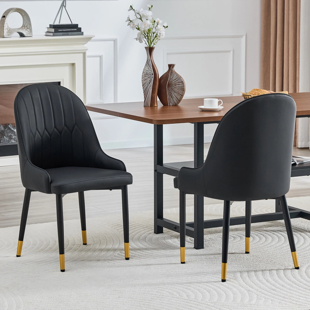 SEDIA da pranzo Set da 2 pezzi 91 cm PU Nero