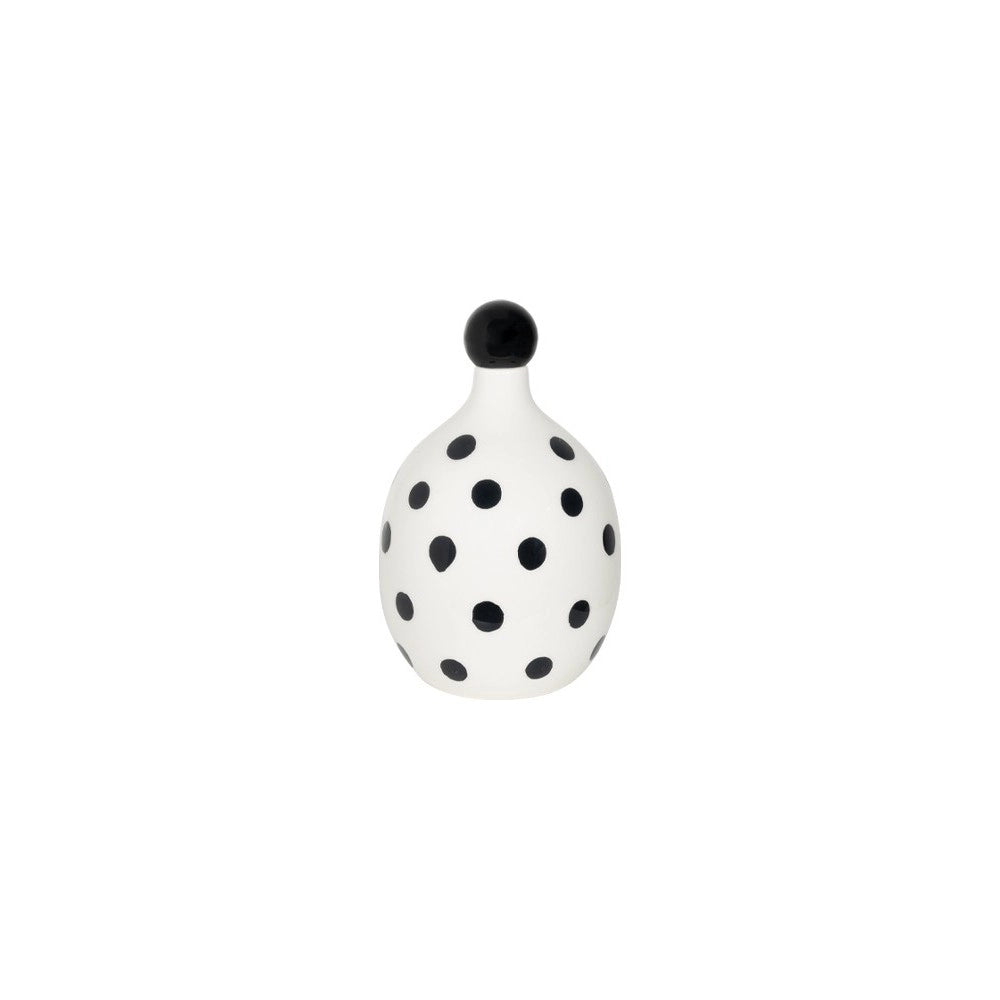 Lido - Bottiglia in ceramica a Pois Neri Zafferano