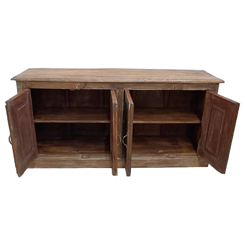 Credenziale in legno artigianale 133x35x64h cm