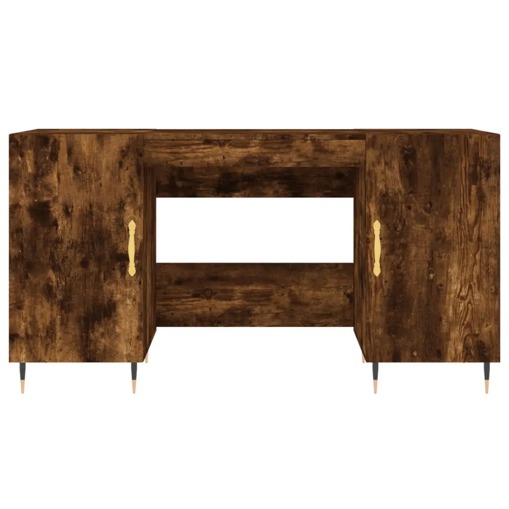 Scrivania | Tavolo da Ufficio Rovere Fumo 140x50x75 cm in Legno Multistrato