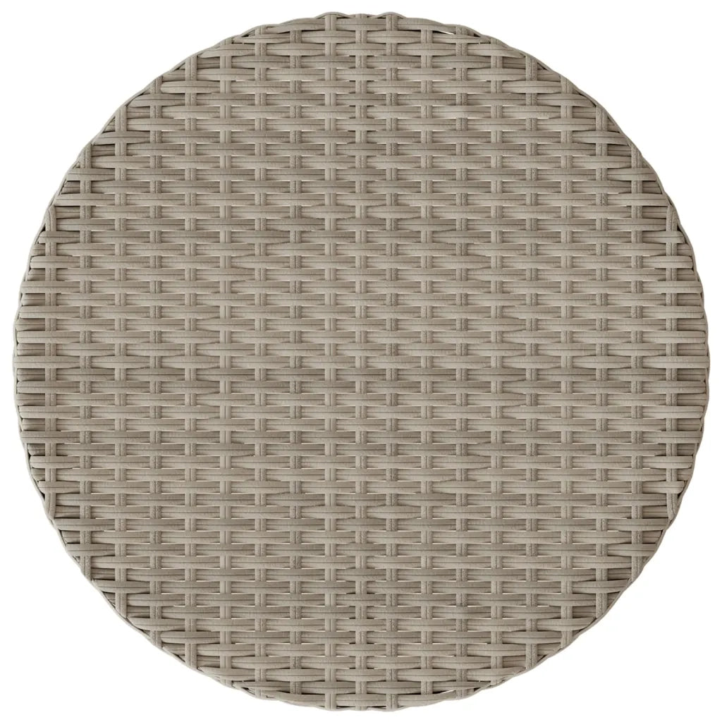 Set da Bistrò 3 pz con Cuscini Grigio Chiaro in Polyrattan
