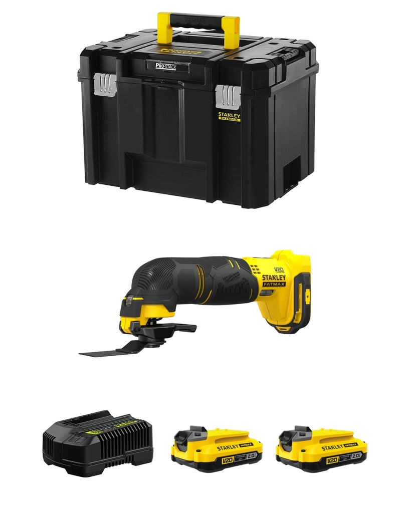 Utensile Multifunzione STANLEY FatMax SFMCE500D2T (2 x 2,0 Ah + Caricabatteria + TSTAK VI)
