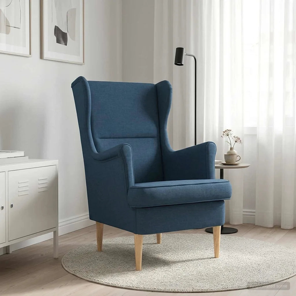 Poltrona-Divano Sedia Blu Tessuto 475953