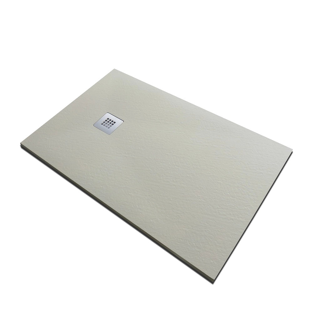 Piatto doccia marmoresina pieno gelcoat rettangolare avorio crema h.2,8cm Doliso Elostone Avorio,70x100  cm
