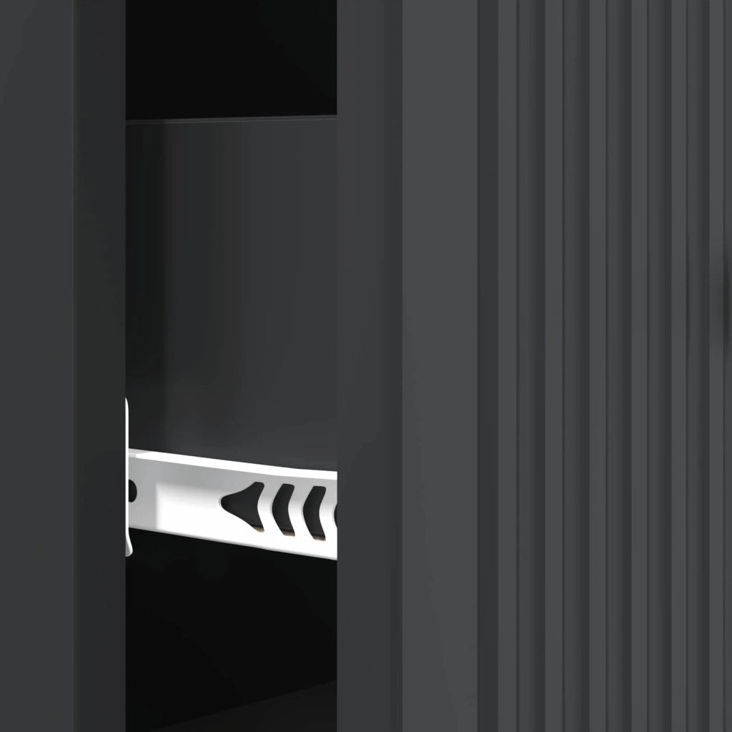 Mobile con Cassetti Nero 33 x 34,5 x 90 cm Legno ingegnerizzato 893926
