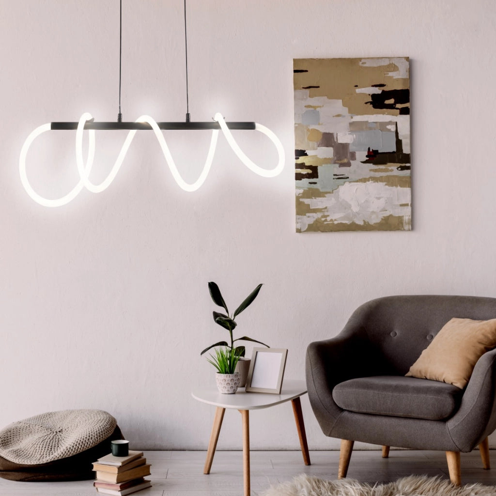 Lampada a sospensione LED EMMA Polux 38W nera 4000K