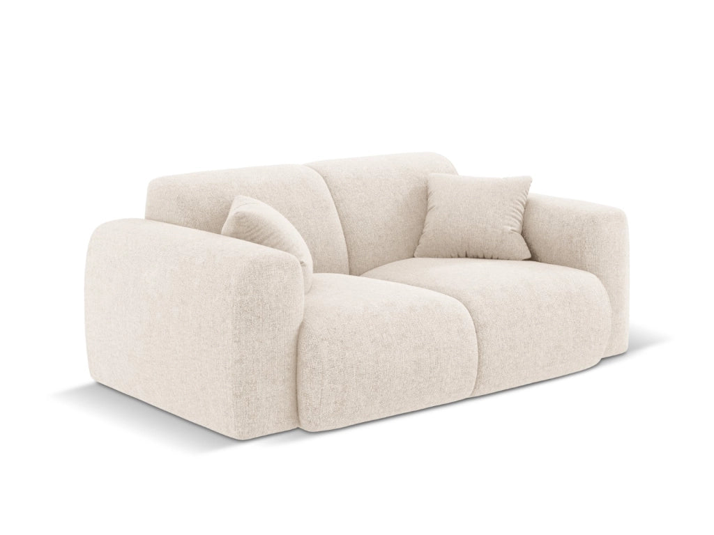 Cosmopolitan Design - Divano "Nolio" 2 posti in ciniglia beige chiaro 