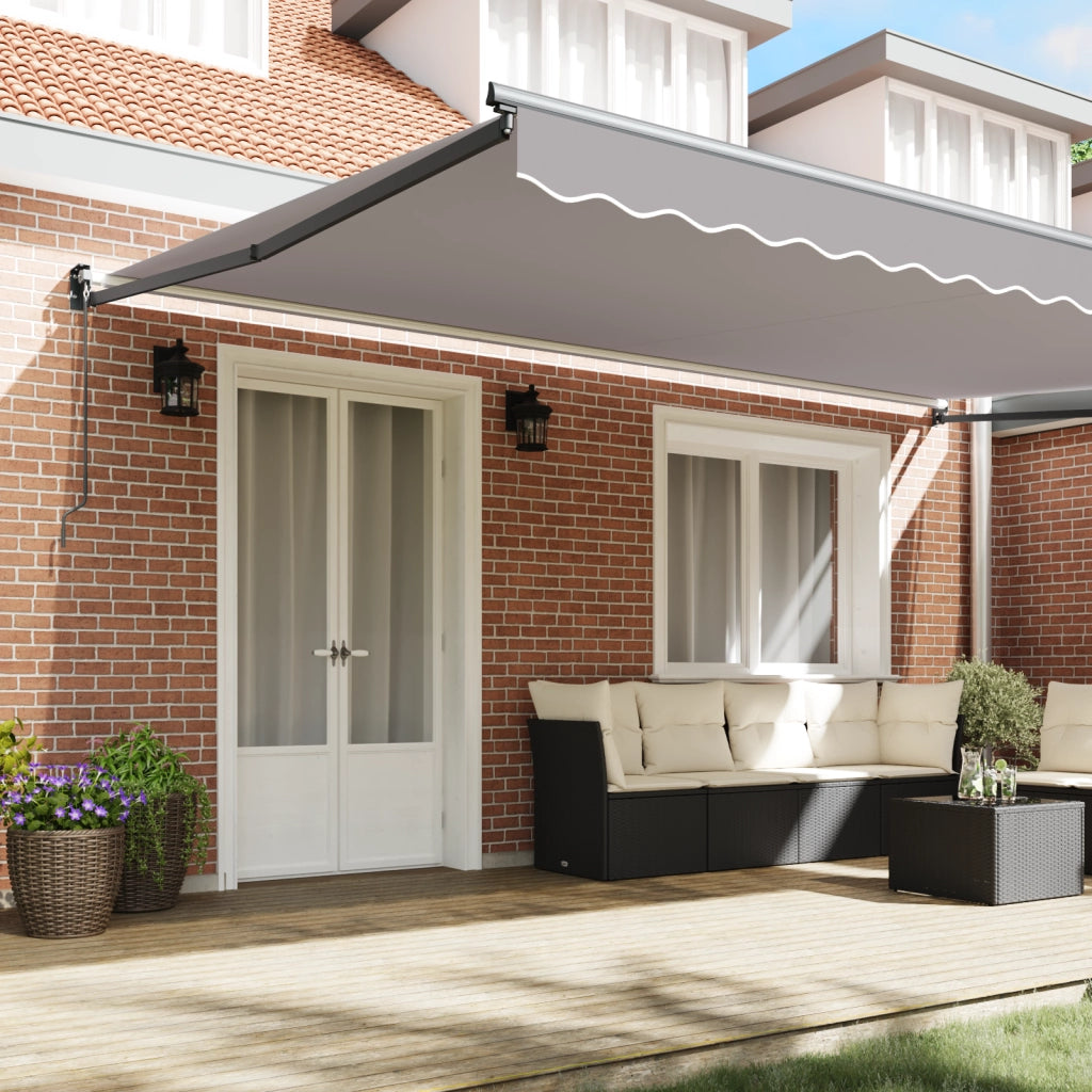 Tenda Retrattile Manuale  Grigio 500x300 cm