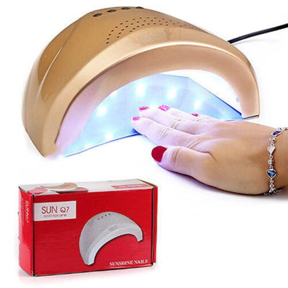 Trade Shop - Lampada Uv 24 Led Ricostruzione Per Unghie Mani Piedi Nail Art Con Timer 48w Q7 -