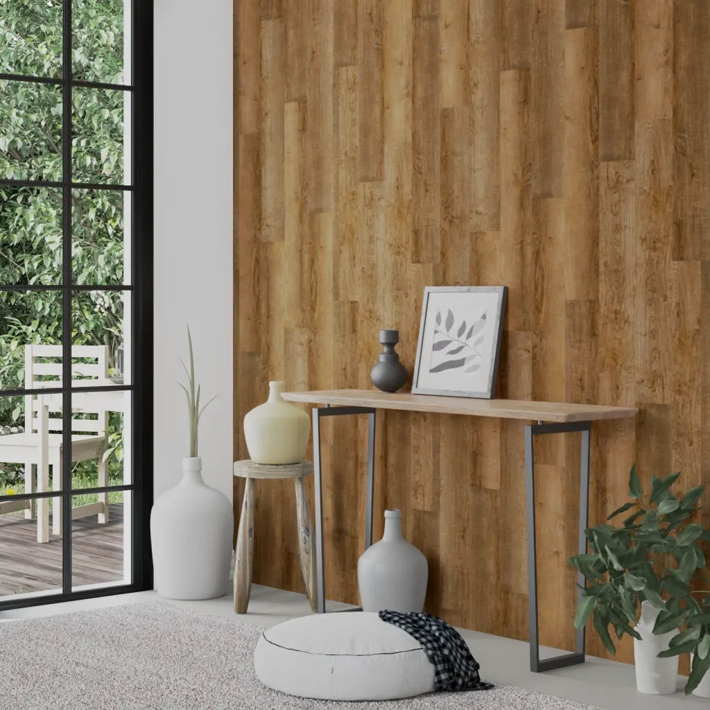 Pannelli da Parete Effetto Legno Marrone PVC 2,06 m2 CFW4591572